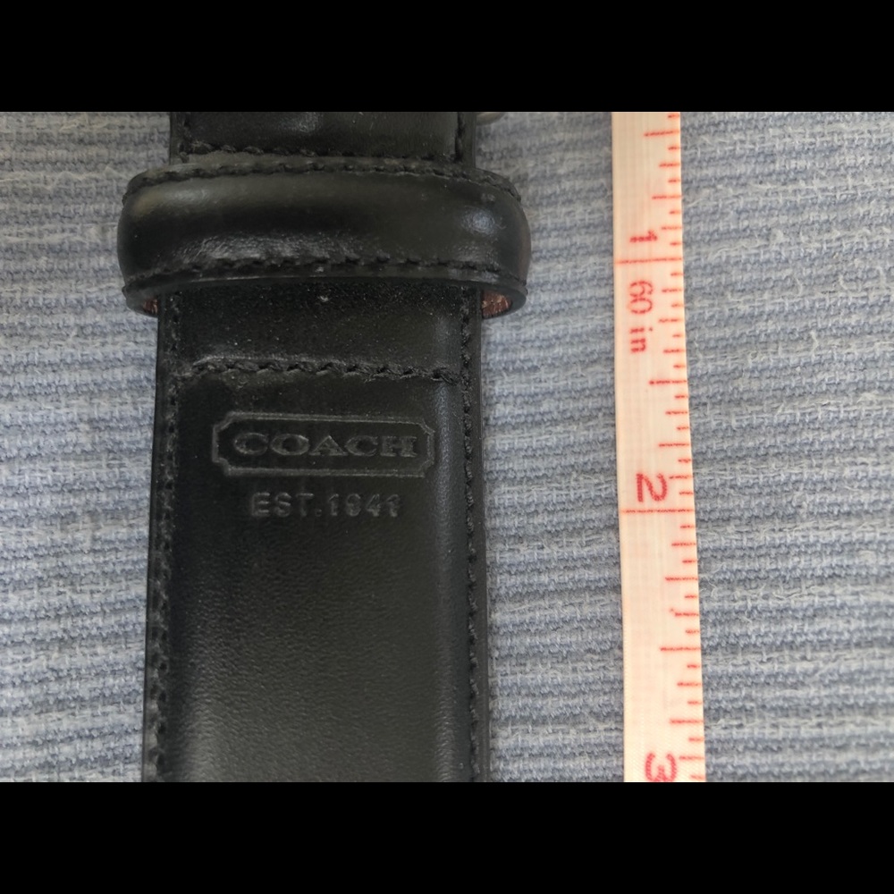 Black leather Coach Belt Sz L